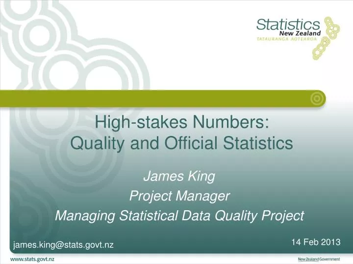 high stakes numbers quality and official statistics