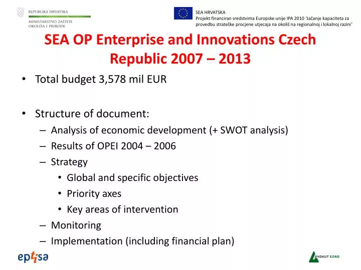 sea op enterprise and innovations czech republic 2007 2013