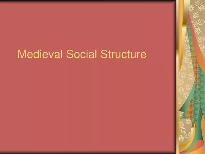 medieval social structure