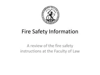 Fire Safety Information