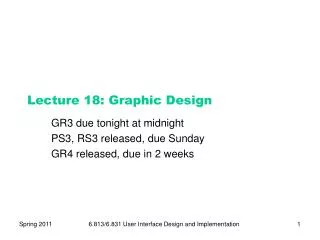 Lecture 18: Graphic Design