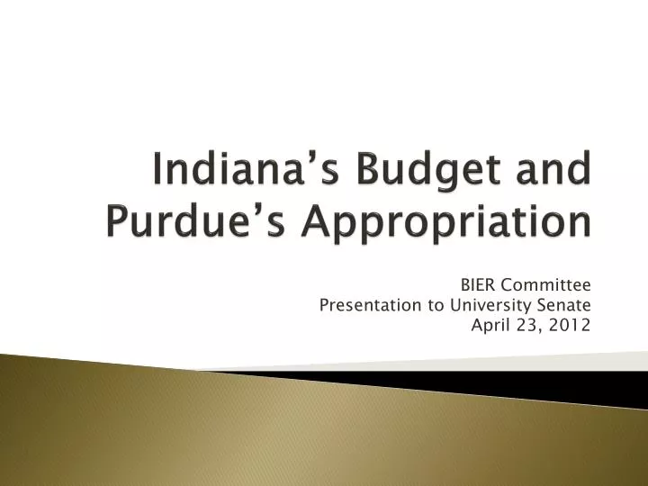 indiana s budget and purdue s appropriation