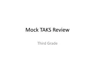 Mock TAKS Review