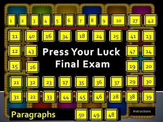 Press Your Luck Final Exam