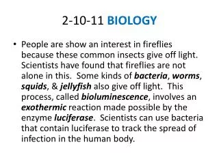 2-10-11 BIOLOGY
