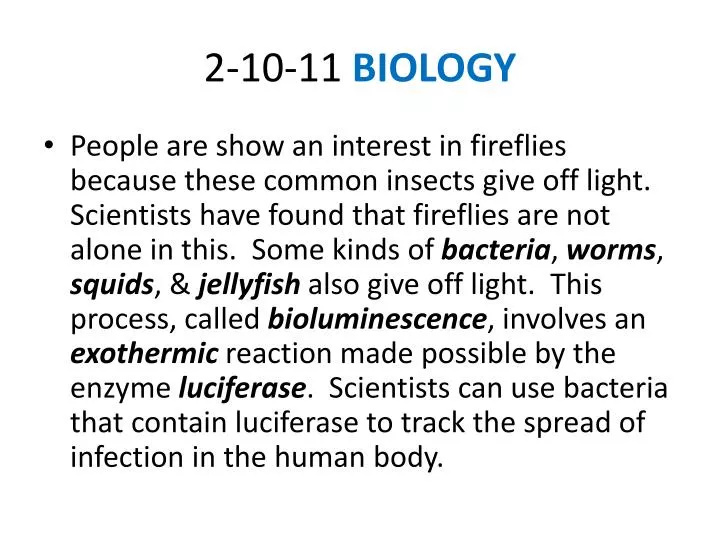 2 10 11 biology