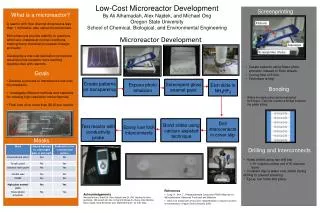 Low-Cost Microreactor Development By Ali Alhamadah, Alex Najdek, and Michael Ong