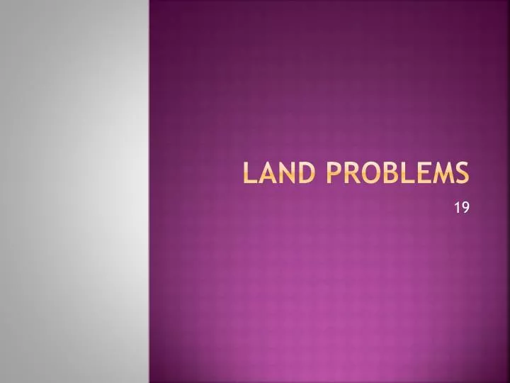 land problems