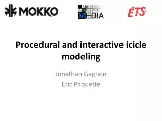 Procedural and interactive icicle modeling
