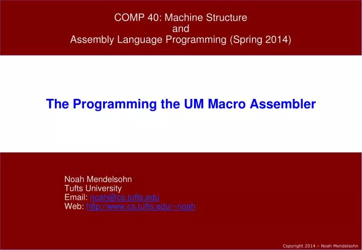 the programming the um macro assembler