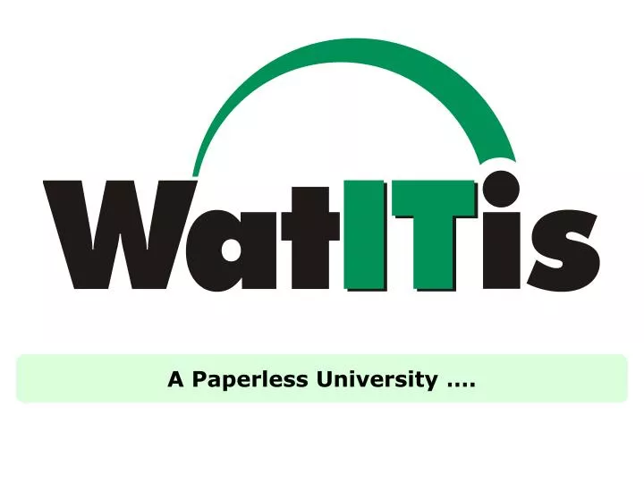 a paperless university