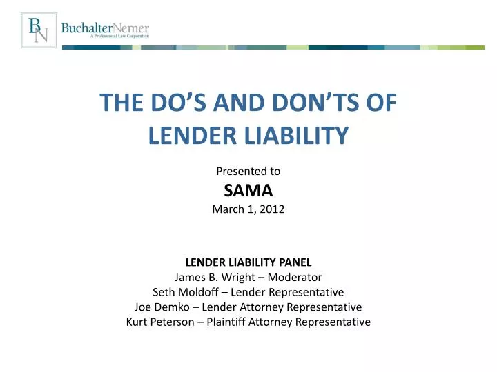 the do s and don ts of lender liability