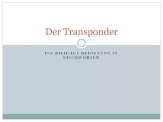 der transponder