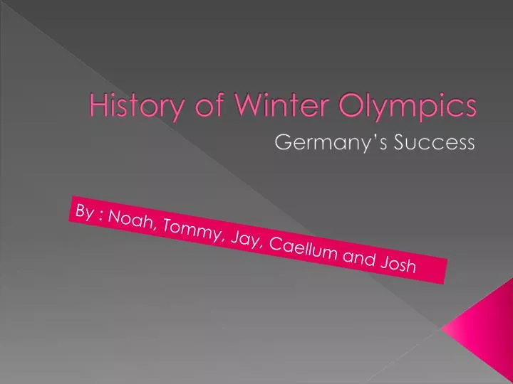 history of w inter olympics