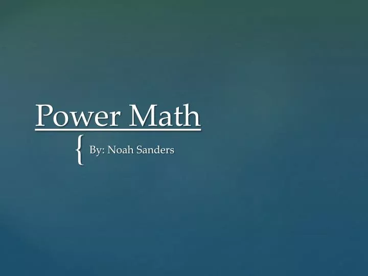 power math