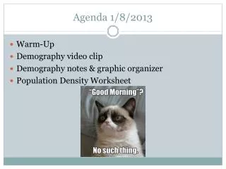 Agenda 1/8/2013