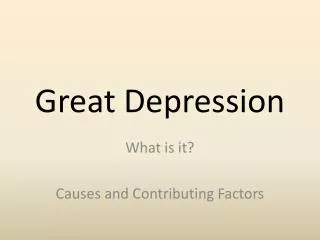 great depression