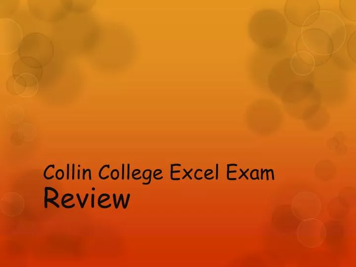 collin college excel exam