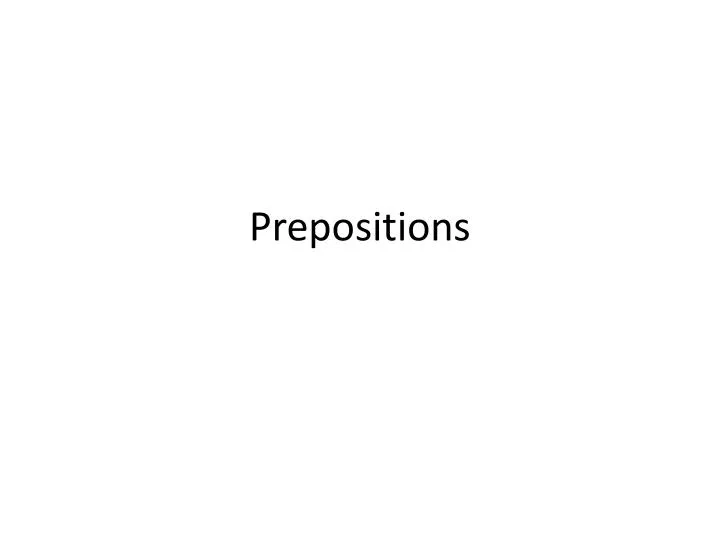 prepositions