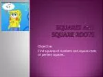 Squares and square roots - slide 1