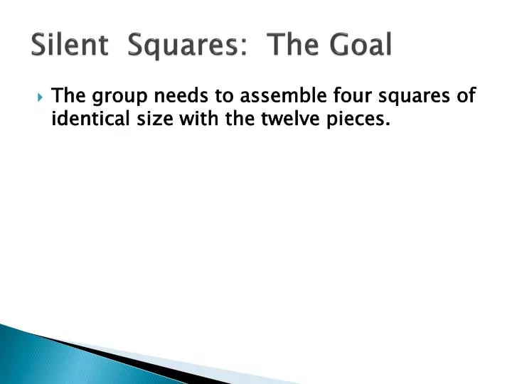 silent squares the goal