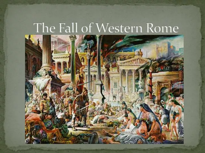 the fall of western rome