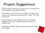 Project Suggestions - slide 1