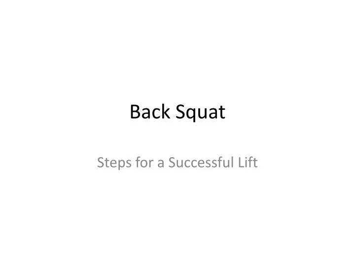 back squat
