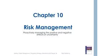 Chapter 10 Risk Management