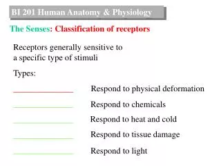 BI 201 Human Anatomy &amp; Physiology