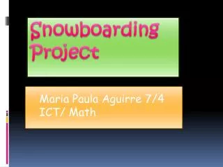 Snowboarding Project