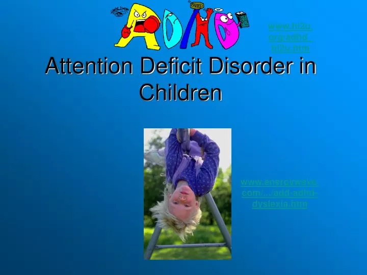 attention deficit disorder in children
