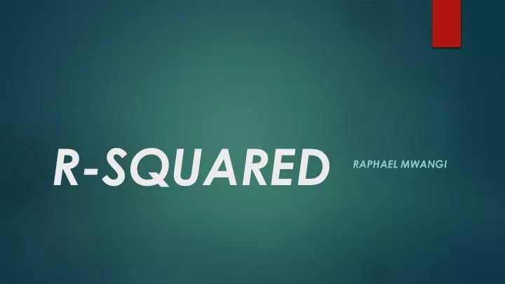 r squared