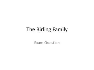 The Birling Family