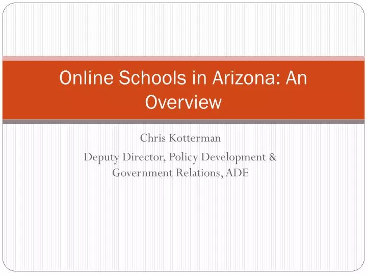 online schools in arizona an overview