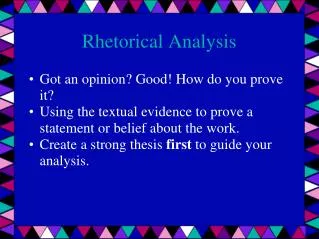 Rhetorical Analysis