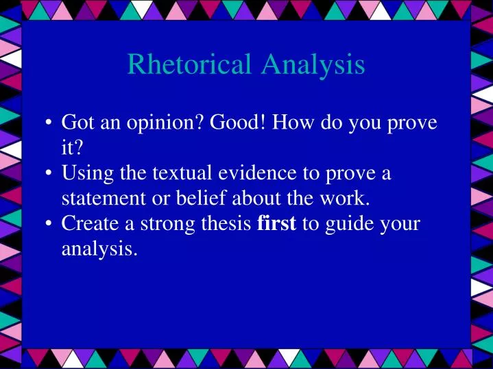 rhetorical analysis