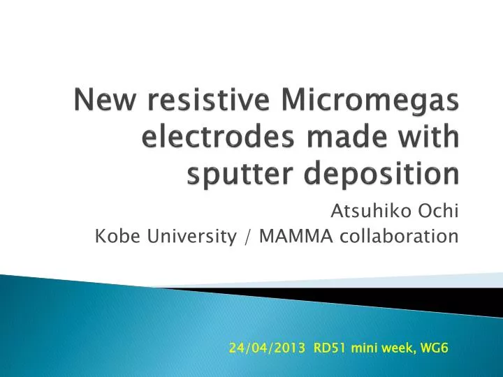 new resistive micromegas electrodes made with sputter deposition