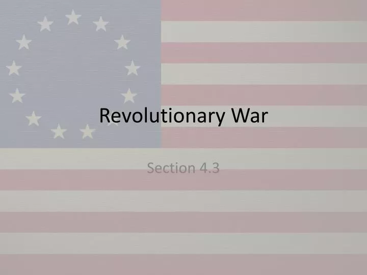 revolutionary war