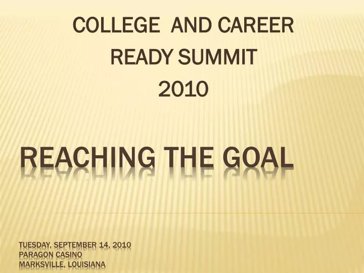 college and career ready summit 2010