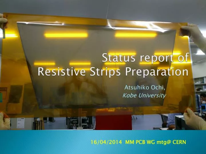 status report of resistive strips preparation