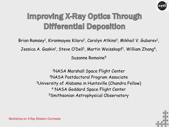 improving x ray optics through differential deposition