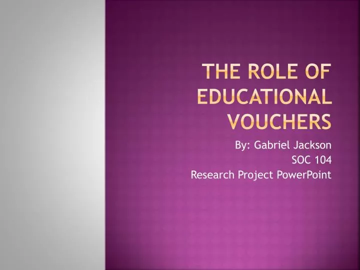 the role of educational vouchers
