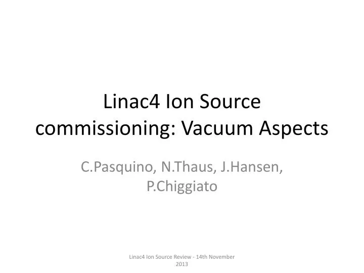 linac4 ion source commissioning vacuum aspects