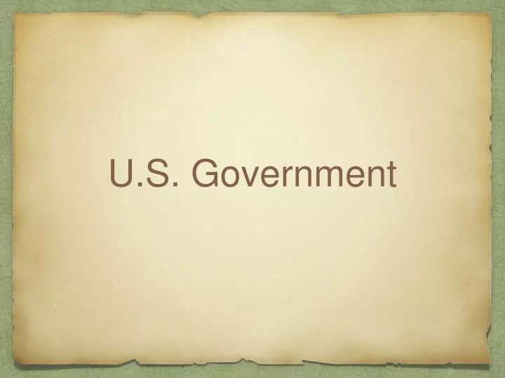 u s government