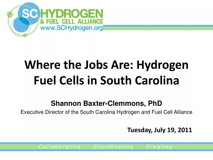 where the jobs are hydrogen fuel cells in south carolina