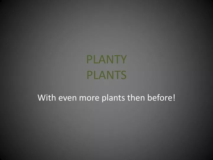 planty plants