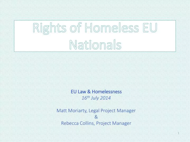rights of homeless eu nationals