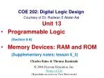 COE 202: Digital Logic Design Courtesy of Dr. Radwan E Abdel-Aal - slide 1