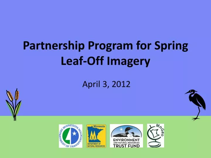 partnership program for spring leaf off imagery